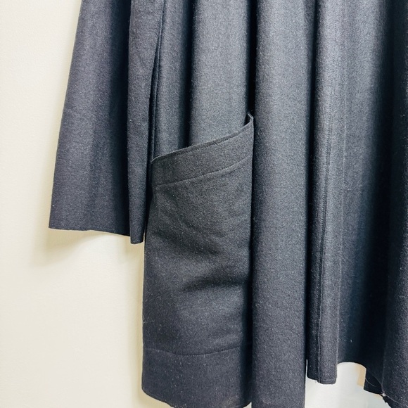 Eileen Fisher 100% wool shawl high collar thin jacket - Picture 9 of 14